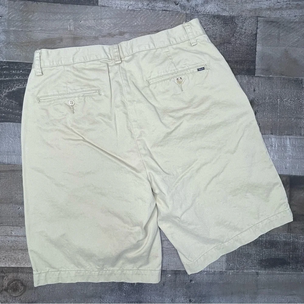 Polo by Ralph Lauren Khaki Flat Front Chino Shorts size 31